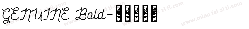 GENUINE Bold字体转换
